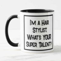 Kapsalon Super Talent. Tweekleurige koffiemok