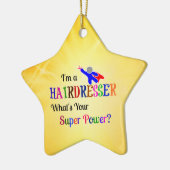 Kapsalon Superkracht Keramisch Ornament (Links)