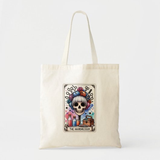 Kapsalon Tarot Kaart Canvas tas (Voorkant)