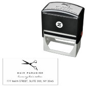 Kapsalon Terug Adres  Zelfinktende Stempel (In situ)