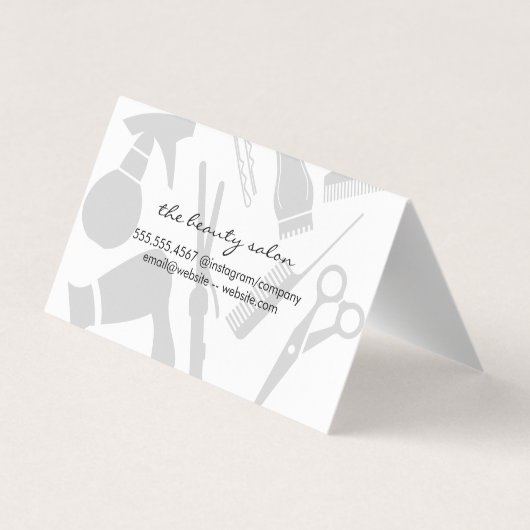 Kapsalon Tools en Goud Geborsteld Visitekaartje (Achterkant)