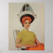 Kapsalon Vintage Poster 50s Stijl Print Kapper (Voorkant)