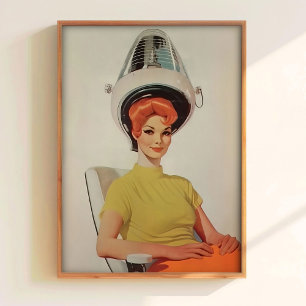 Kapsalon Vintage Poster 50s Stijl Print Kapper
