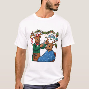 Kapsalon voor rendieren Kerstmis T-shirt