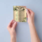 Kapsalon Wimpers Visagist Prijstabel Flyer (Hand)