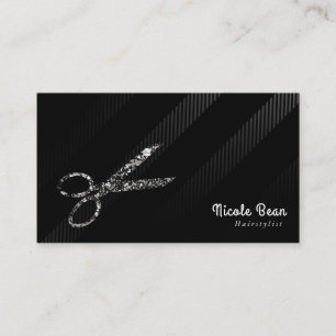 Kapsalon Zilver & Zwart Chic Glam Visitekaartje
