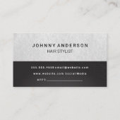 Kapsalon Zilveren Metaal Textuur Achtergrond Afsprakenkaartje (Achterkant)