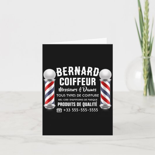 Kapsalondecoratie Notitiekaartje (Voorkant)