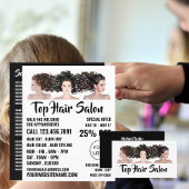 Kapsalons, Kapper, Kapsalon Advertentie Flyer