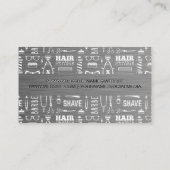 Kapsel Barber Patroon en Hair Tools Visitekaartje (Achterkant)