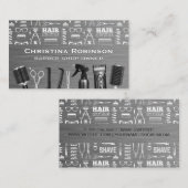 Kapsel Barber Patroon en Hair Tools Visitekaartje (Voorkant / Achterkant)