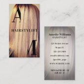 Kapsel cover gigantische initialen visitekaartje (Voorkant / Achterkant)