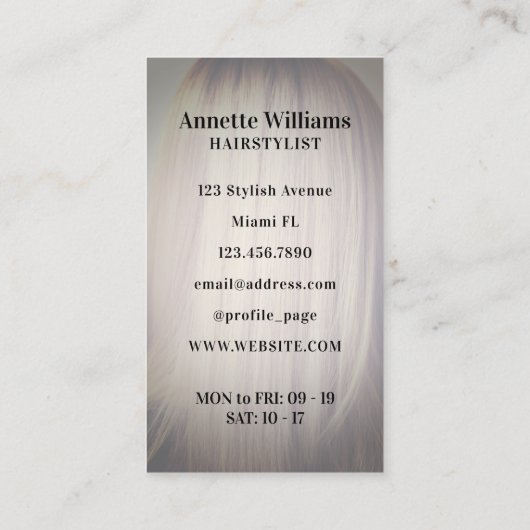 Kapsel cover gigantische initialen visitekaartje (Achterkant)