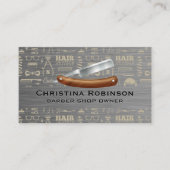 Kapsel Kapsalon Patroon | Scheermes Visitekaartje (Voorkant)