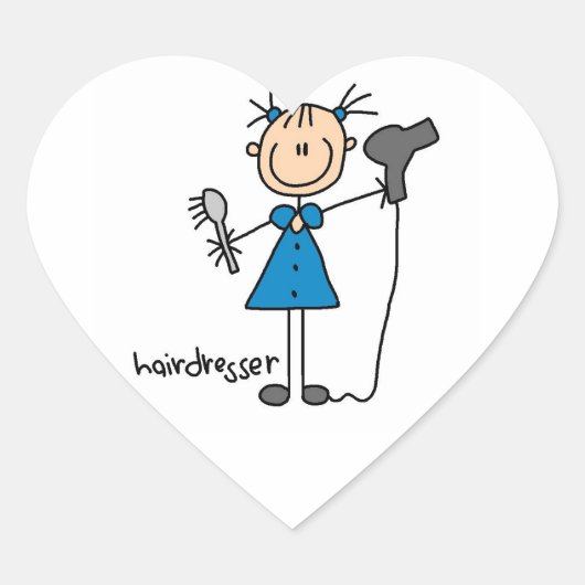 Kapsel Stickfiguur Hart Sticker (Voorkant)