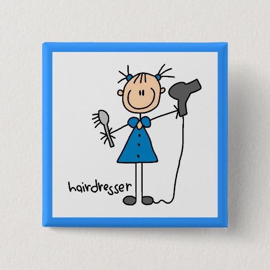 Kapsel Stickfiguur Vierkante Button 5,1 Cm (Voorkant)