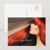 Kapsel Stylist Gekleurd Lang Haar Design Briefkaar Briefkaart (Voorkant / Achterkant)