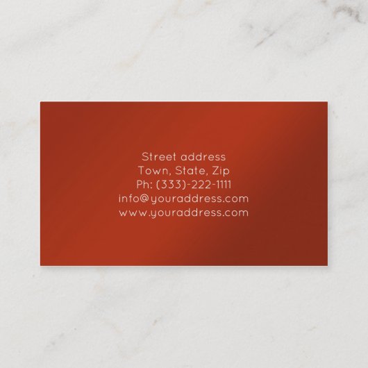 Kapsel Stylist Lang Rood Haar Visitekaartje (Achterkant)