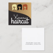 Kapsel van Stylist Barber Vierkante Visitekaartje (Voorkant / Achterkant)