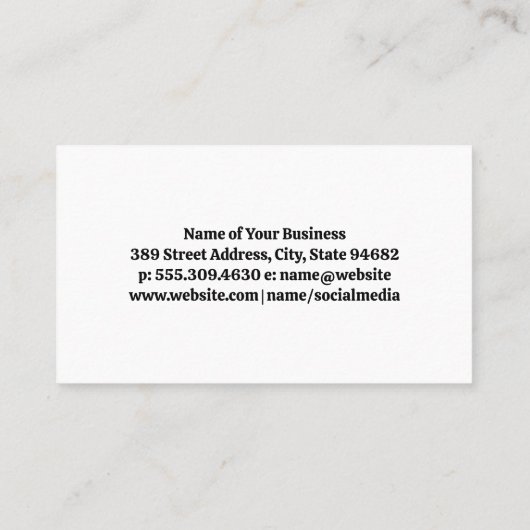 Kapsel voor mannen | kapper | Tools Visitekaartje (Achterkant)