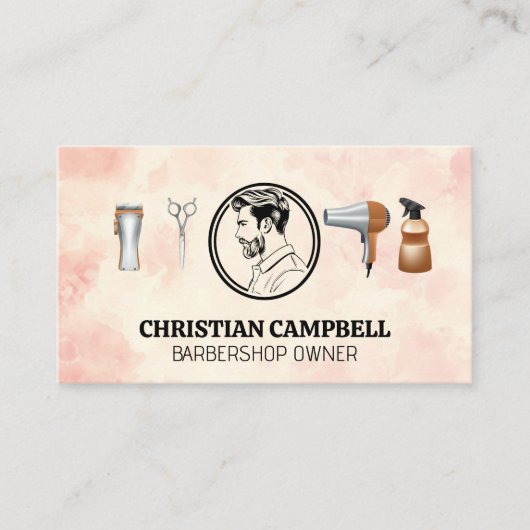 Kapsel voor mannen | kapper | Tools Visitekaartje (Voorkant)