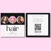 Kapsels 3 Foto QR-code Socials Zwart Wit
