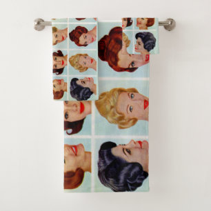 kapsels uit de jaren 60 grid bad handdoek
