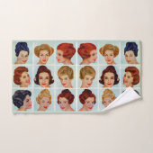 kapsels uit de jaren 60 grid bad handdoek (Handdoek)