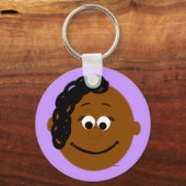 Kapskids Face Ethnic Girl Sleutelhanger (Voorkant)