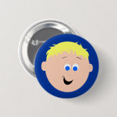 Kapskids Faces Boy Blonde Hair Button Badge (Voorkant /achterkant)