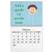 Kapskids-gezichten passen uw eigen graphics aan kalender (Feb 2027)