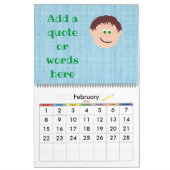 Kapskids-gezichten passen uw eigen graphics aan kalender (Feb 2026)