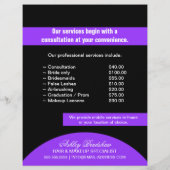 Kapster en visagist Monogram Promotie Flyer (Achterkant)
