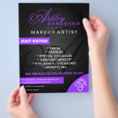 Kapster en visagist Monogram Promotie Flyer (Hand)