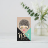 kapster | Haarsalon | Schoonheid Meisje Modern Visitekaartje (Staand voorkant)