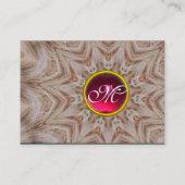 KAPSTER monogram, rood roze robijn, zwart Visitekaartje (Achterkant)