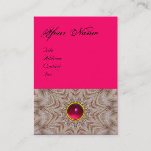 KAPSTER monogram, rood roze robijn, zwart Visitekaartje