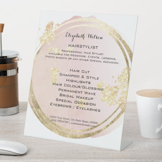 kapster reclamebord met voetstuk (Insitu)