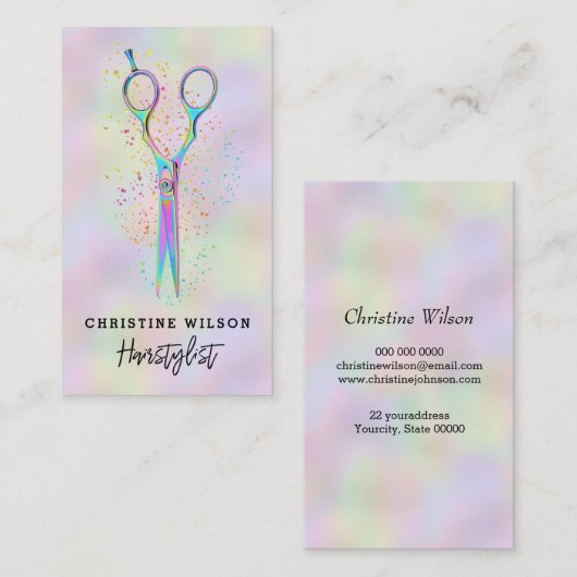 kapster visitekaartje (Voorkant / Achterkant)