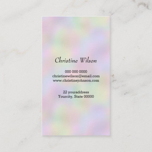 kapster visitekaartje (Achterkant)