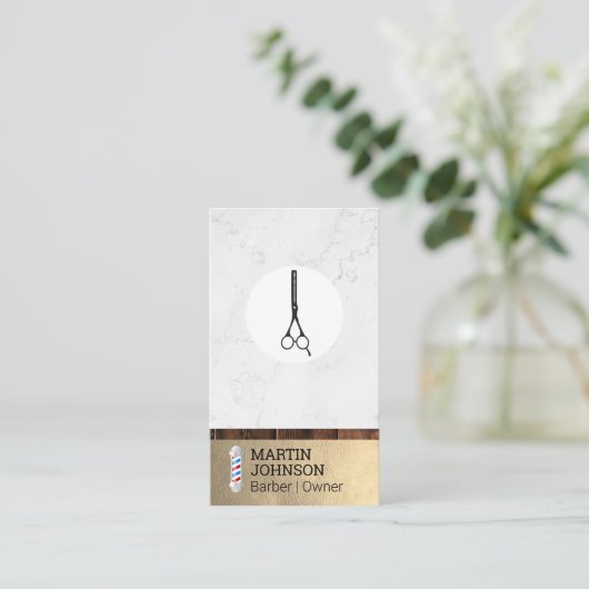kapstok | kapper-schaar visitekaartje (Staand voorkant)