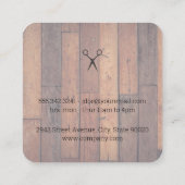 kapstok | kapperszaak | Hout Vierkante Visitekaartje (Achterkant)