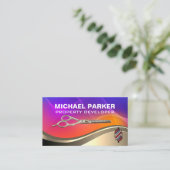 kapstok | Kleurrijke Abstracte gradiënt Visitekaartje (Staand voorkant)