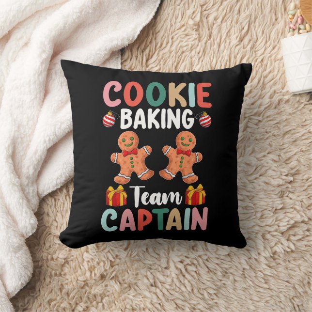 Kaptitein van het cookie bakteam familie kerst kussen (Deken)
