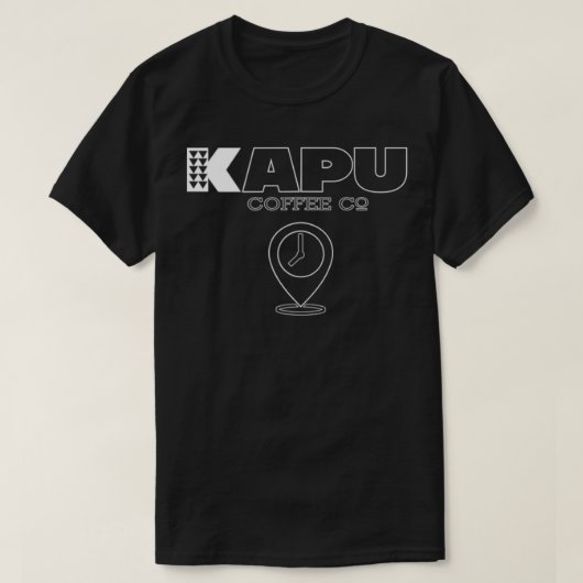 Kapu Coffee Badge Pin Drop T-shirt (Design voorkant)