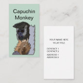 Kapucijnaapje Primate Wildlife Visitekaartje (Voorkant / Achterkant)