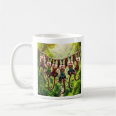 Kapucijnapen op een luifel tour koffiemok (Links)