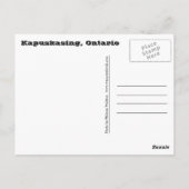 Kapuskasing, Ontario Canada Briefkaart Northern (Achterkant)