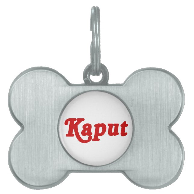 KAPUT ♦ NIET WERKEN ♦ HUISDIEREN NAAMPLAATJE (voorkant)
