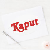 KAPUT ♦ NIET WERKEN ♦ OVALE STICKER (Envelop)